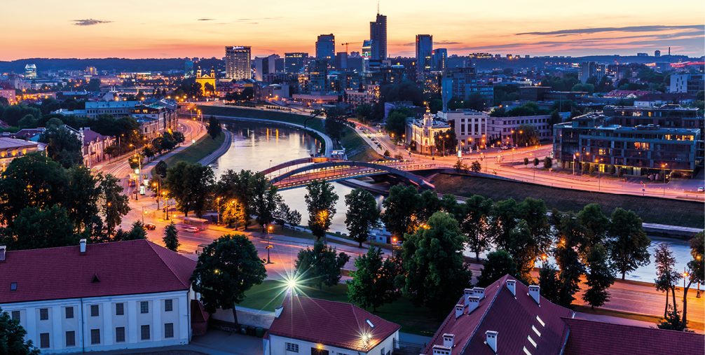 Vilnius at dusk